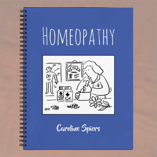 Cuaderno Notas de homeopatía con el nombre del destinatario