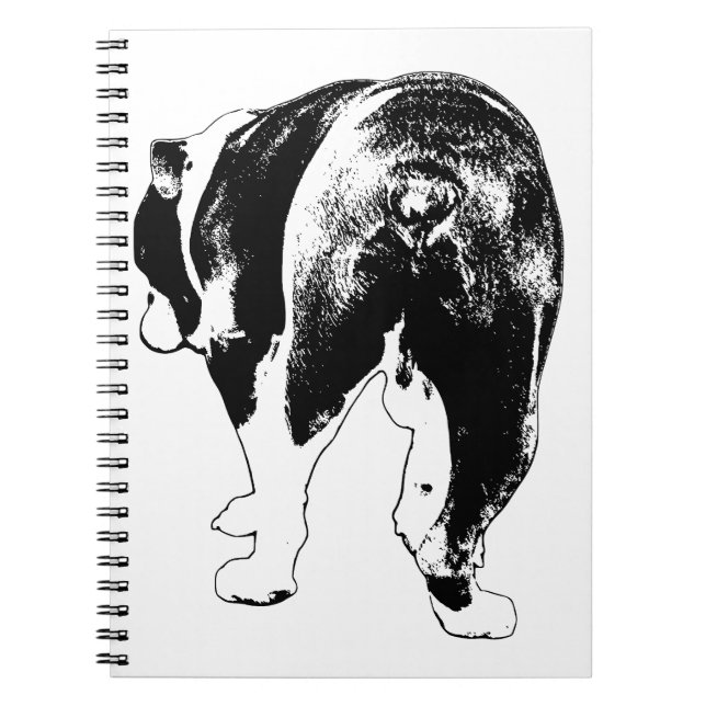 Cuaderno Notas de invierno: Bulldog gráfico muse (Frente)
