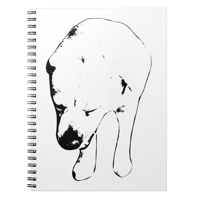 Cuaderno Notas de invierno con Labrador Muse (Frente)