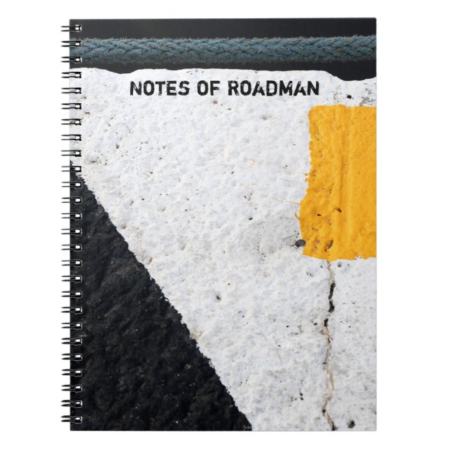 Cuaderno Notas de la FORMA AMARILLA de Roadman Notebook (Frente)