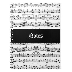 Cuaderno Notas de la música