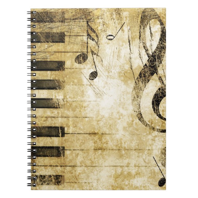 Cuaderno Notas de la música del piano (Frente)