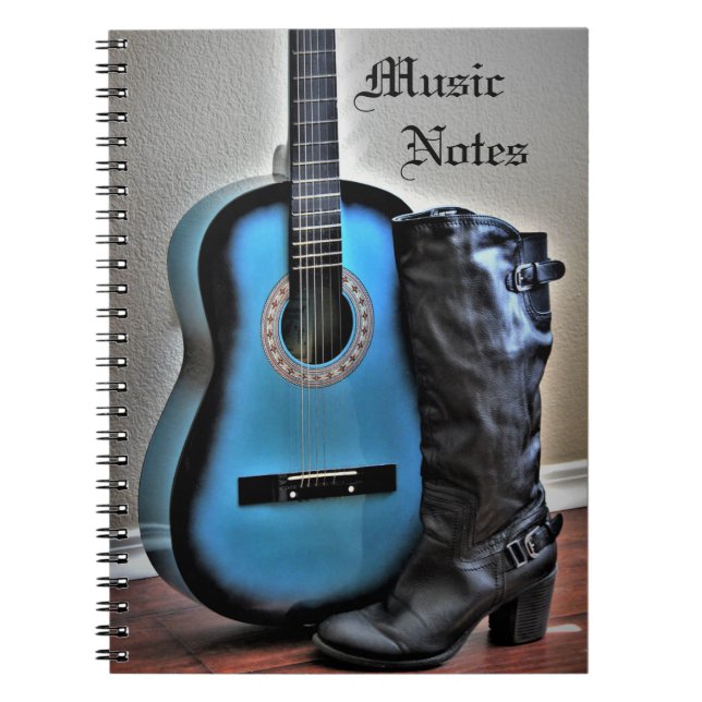 Cuaderno Notas de la música Guitar Spiral Photo Notebook (Frente)