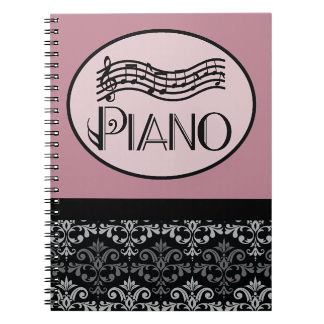 Cuaderno Notas de la práctica de la lección de piano (Frente)