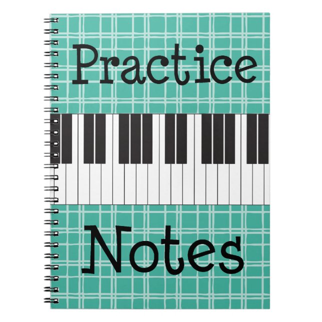Cuaderno Notas de la práctica de música del piano (Frente)