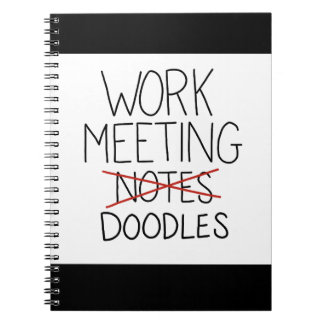 Cuaderno Notas de la reunión de trabajo Dibujo divertido de