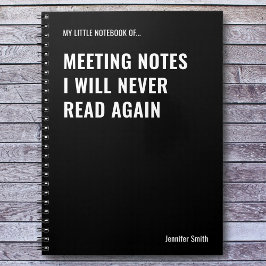 Cuaderno Notas de la reunión Nunca Voy a Funcionar