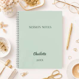 Cuaderno Notas de la sesión empresarial del coche verde sal