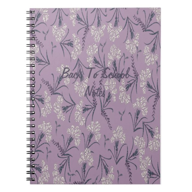 Cuaderno Notas de lavanda para volver al colegio (Frente)
