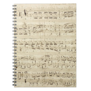 Cuaderno Notas de música antiguas - Hoja de música de Chopi