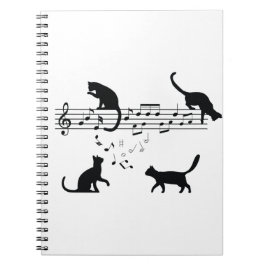Cuaderno Notas de música de reproducción de gatos