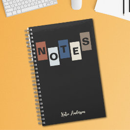 Cuaderno Notas de nombre completo monogramadas neutras de g