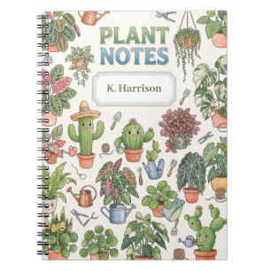 Cuaderno Notas de Plantas Lindas con Plantas de Interior