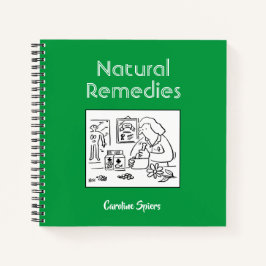 Cuaderno Notas de remedios herbales naturales con nombre