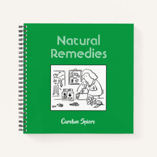 Cuaderno Notas de remedios herbales naturales con nombre
