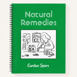Cuaderno Notas de Remedios Naturales con el nombre del dest