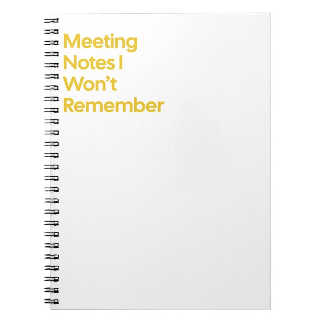 Cuaderno Notas de reunión que no recordaré (Frente)