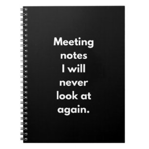 Cuaderno Notas de Reunión Que Nunca Volveré a Mirar Diverti