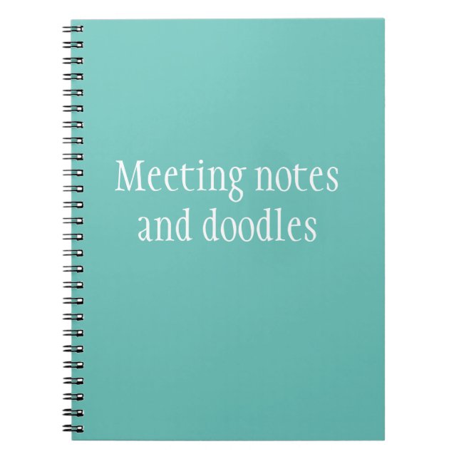 Cuaderno Notas de reunión y trabajo divertido de Doodles (Frente)