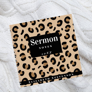 Cuaderno Notas de sermón personalizadas con estampado de le