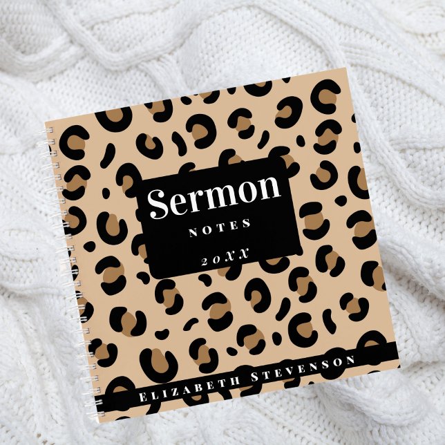 Cuaderno Notas de sermón personalizadas con estampado de le (Subido por el creador)