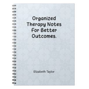 Cuaderno Notas de Terapia Organizadas para Mejores Resultad