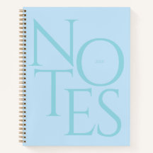 Notas de Tipografía Única Pastel Azul Turquesa