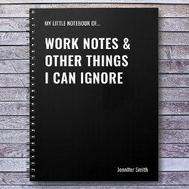 Cuaderno Notas de trabajo y otras cosas Cita divertida