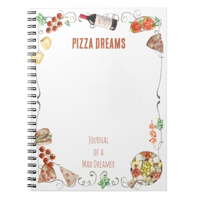 Cuaderno Notas de un sueño de pizza (Frente)