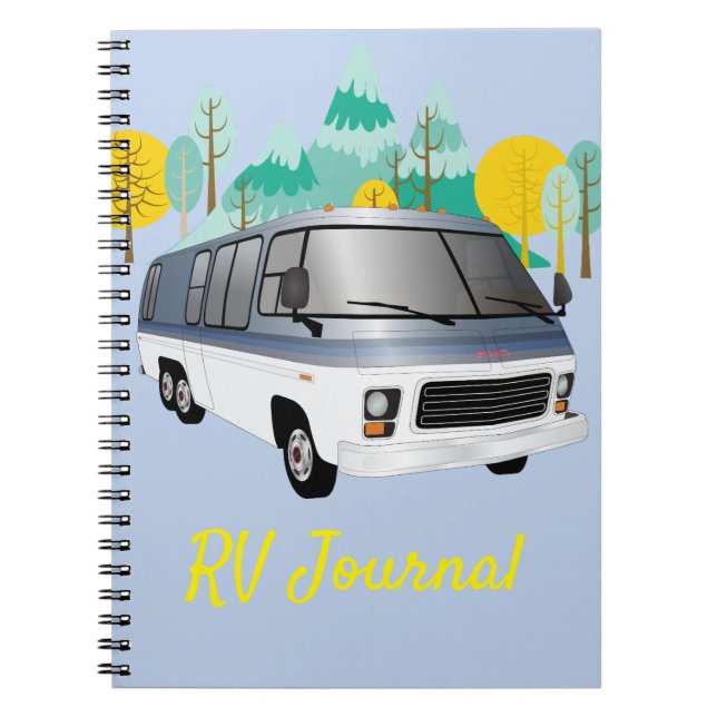 Cuaderno Notas de vacaciones de viaje de RV Journal (Frente)