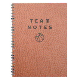 Cuaderno Notas del equipo de baloncesto 