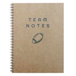 Cuaderno Notas del equipo - Fútbol americano