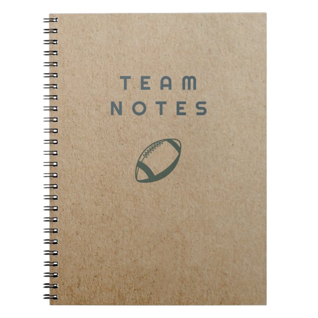 Cuaderno Notas del equipo - Fútbol americano (Frente)