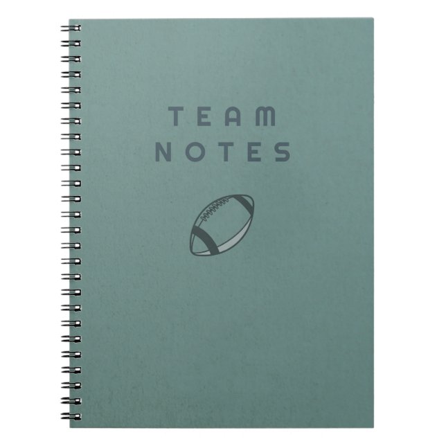 Cuaderno Notas del equipo - Fútbol americano (Frente)
