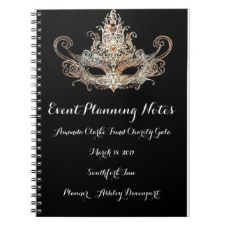 Cuaderno Notas del planificador de eventos de la mascarada