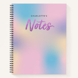 Cuaderno Notas del Purpurina púrpura del patrón de mezcla