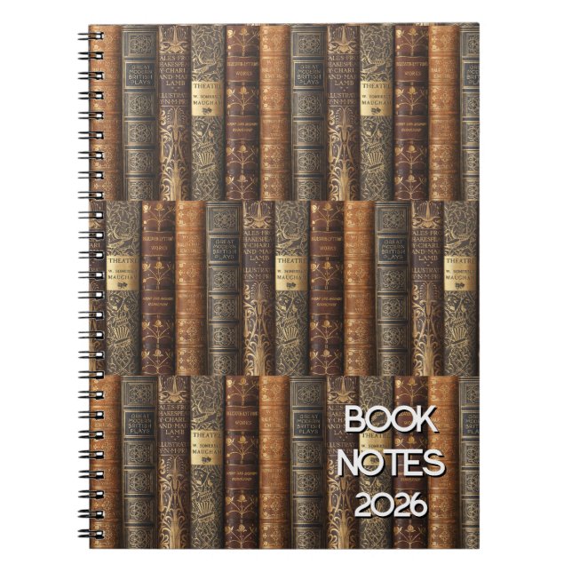 Cuaderno Notas del rastreador de libros 2026 (Frente)