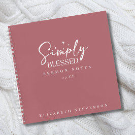 Cuaderno Notas del sermón rosado sobre Dusty Blessy