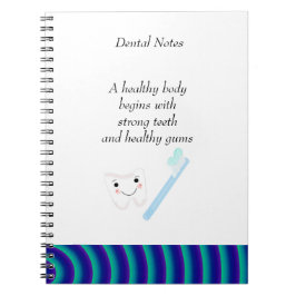 Cuaderno Notas dentales para la limpieza de dientes