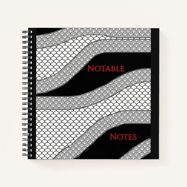 Cuaderno Notas Destacadas Geo Negro Blanco (Anverso)