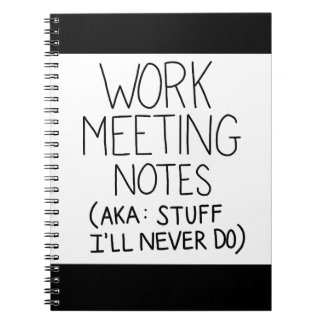 Cuaderno Notas divertidas de la reunión de trabajo: Cosas q
