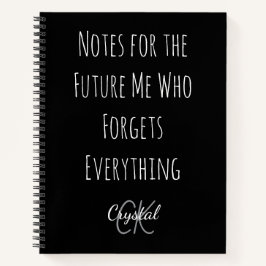 Cuaderno Notas divertidas para mi futuro yo que olvida