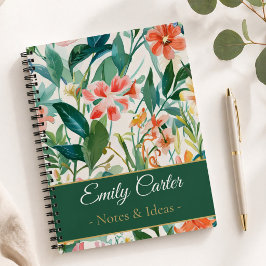 Cuaderno Notas e Ideas de Nombres Personalizados Florales B