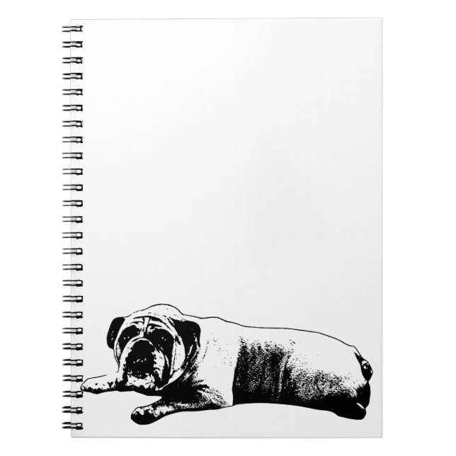 Cuaderno Notas estables de bulldog (Frente)