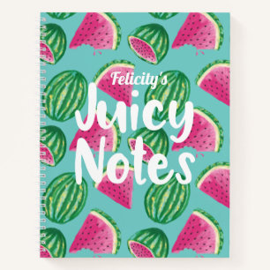 Cuaderno Notas jugosas   Patrón de frutas de la sandía ac