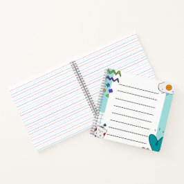 Cuaderno Notas Memorias de Square Cute Doodle Personalizado