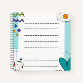 Cuaderno Notas Memorias de Square Cute Doodle Personalizado