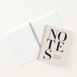 Cuaderno Notas Minimalistas Personalizadas Nombre Personali