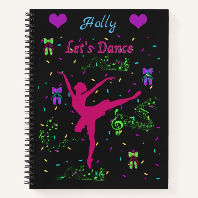 Cuaderno Notas musicales de baile de chicas (Anverso)