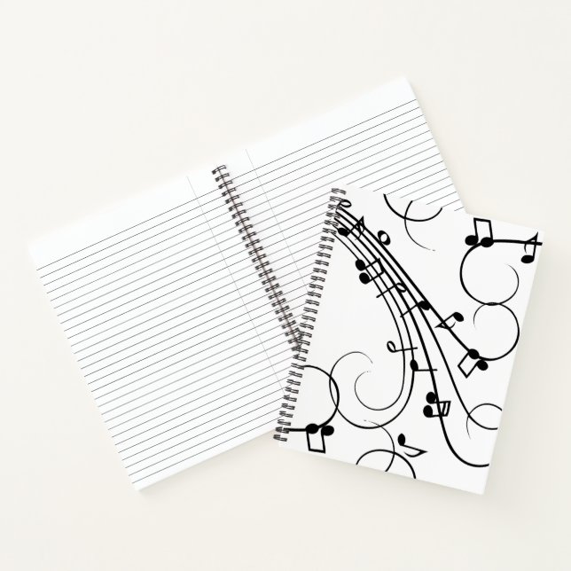 Cuaderno Notas musicales elegantes (Interior)